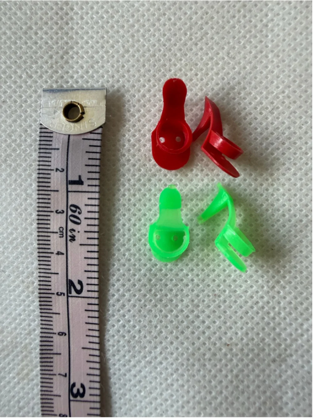 Vintage Barbie and Friends CLONE Heels 2 pairs open toe Red and Green